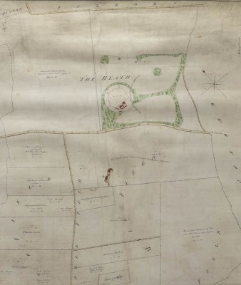 Figure 4. Wandlebury, as shown on the Stapleford Inclosure map, 1812 (Cambridge University Library MS Plans R.6.7; © the Syndics of Cambridge University Library).